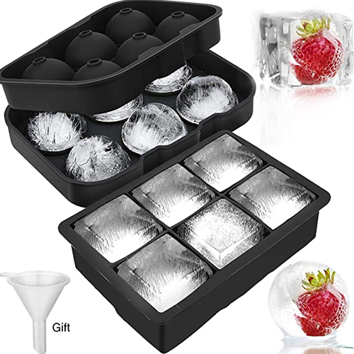 6 vaschette per il ghiaccio in silicone